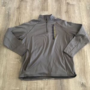 Minnesota St Mankato Mavericks Mens Gray Champion 1/4 Zip Hoodie Sweatshirt XL